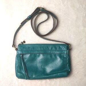 HOBO International teal genuine leather crossbody bag